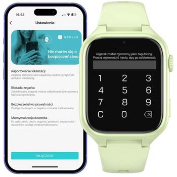 Stelio Умные часы для детей ST-SWJ101-PCH, 4G LTE, GPS, IP67, 1.75'', Bluetooth, Android, iOS, шагомер (ST-SWJ101-PCH)