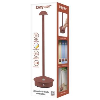 Beper Настольная лампа P207ILI151, 1.5W, Темно-красный, LED, 1 лампочка, Затемнение, Регулировка цветовой температуры (P207ILI151)