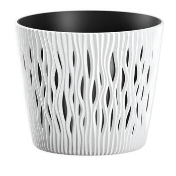 Puķu pods Sandy Round 11x13cm, balts 7265599 PROSPERPLAST (7265599)
