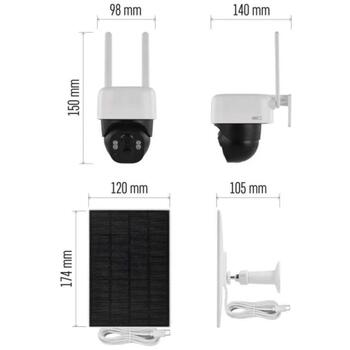 Emos уличная камера IP-1200 WASP H4067, 5MPx, 9 200 mAh, IP44, 135°, ночное видение, двусторонняя связь (H4067)