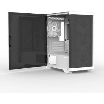 Zalman M4 ARGB White, корпус Mini Tower, 4 вентилятора, 2xUSB 3.0, Audio, Mic, USB 2.0, ARGB, закаленное стекло (M4 White)