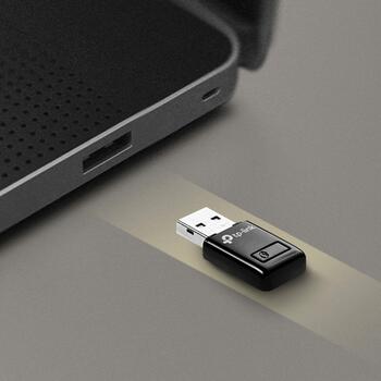 TP-Link TL-WN823N N300 мини Wi-Fi USB-адаптер 300 Mbps 2.4 GHz USB 2.0 Чёрный (TL-WN823N)