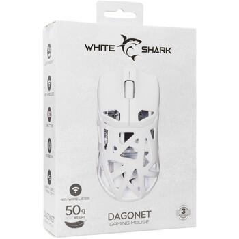 White Shark DAGONET-W мышь, GM-5019, 24000 DPI, 6 кнопок, 1000Hz, 300mAh аккумулятор, UPE, RF 2.4 GHz, Bluetooth (DAGONET-W)