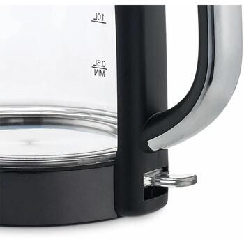 Zelmer ZCK8025 электрический чайник, 71507002P, 1.7 л, 2200 Вт, стекло, черный, LED, поворотная база 360° (71507002P)
