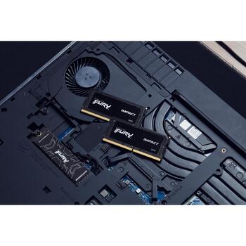 Kingston оперативная память KF560S38IBK2-32, 32GB, 6000MT/s, DDR5, CL38, SODIMM, 2x16GB, FURY Impact, XMP 3.0, PnP (KF560S38IBK2-32)