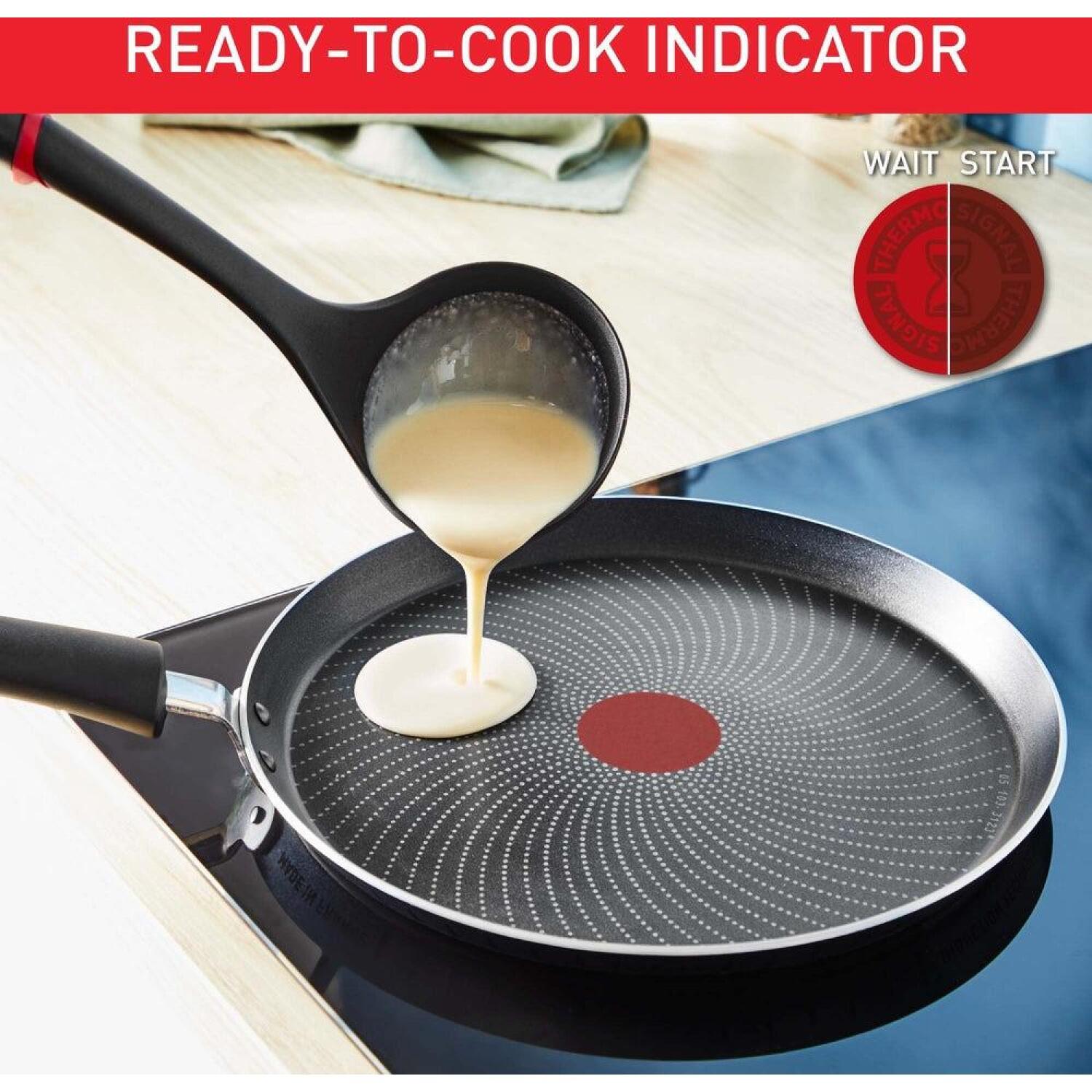Tefal Сковорода H0563842, 25см, Алюминий, Подходит для индукционной плиты, Устойчивое антипригарное покрытие, Фиксированная ручка (H0563842)