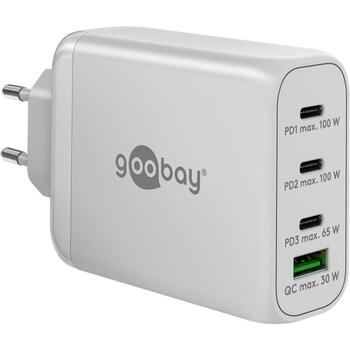 Goobay strāvas adapteris 65556, 100 W, 4.5/5/9/12/15/20 V, 2xUSB-C 20 V 5 A, 1xUSB Type A 15 V 2 A (65556)