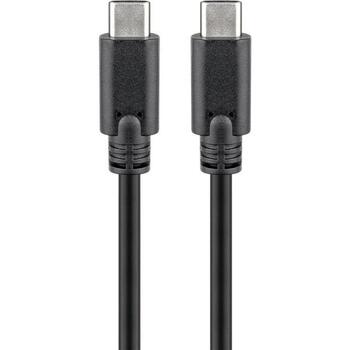 Goobay USB-C кабель 67976, 1м, черный, 180° разъем, Triple shielded, SuperSpeed до 5 Гбит/с (67976)