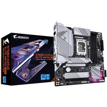 Gigabyte B760M AORUS ELITE WIFI6E GEN5 Mātesplate, 12+1+1 fāzes VRM, līdz 5600MHz DDR5, 2xPCIe 4.0 M.2, Wi-Fi 6E, 2.5 GbE LAN (B760M A E WF6E GEN5)