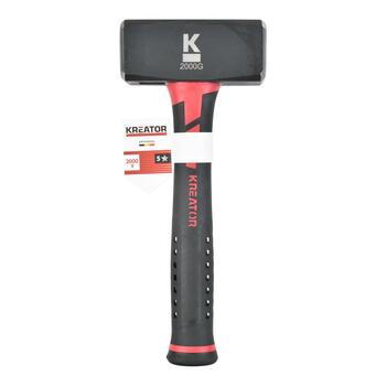 Kreator āmurs KRTH90304, 2kg, 120x48mm, C45 kalts tērauds, stikla šķiedras rokturis, 240mm, pretšļūdes pārklājums (KRTH90304)