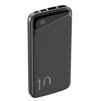 Navitel PWR10 MX Black, 10000mAh, 3.7V, 37Wh, 2xUSB-A, divvirzienu USB-C, mikro-USB, aizsardzība pret pārlādēšanu (PWR10 MX Black)