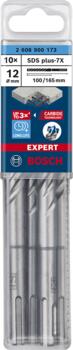 Triecienurbis SDS plus-7X 12x100x165mm, 10 gab., Perforatora urbjiem EXPERT SDS PLUS-7X TRIECIENURBIS PERFORATORIEM, 2608900173, BOSCH (2608900173)