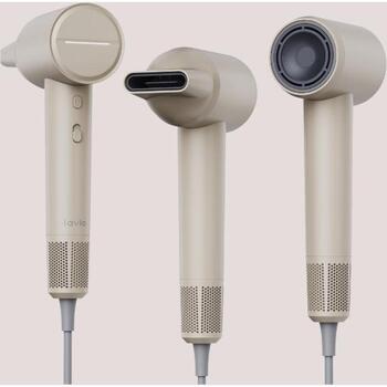 Lovio фен LVHD001BE, 1600W, 2 скорости, 4 температурных режима, 1 насадка, 1.8м шнур, автоматическое отключение, ионизатор (LVHD001BE)