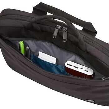 Case Logic Сумка для ноутбука ADVA114 BLACK, 14 дюймов, полиэстер, курьерский портфель, плечевой ремень, черная (3203986)
