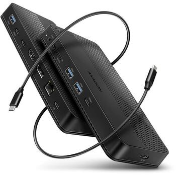 Axagon док-станция HMC-U4, USB4 40Gbps, 3x USB-A, 2x USB-C, HDMI 8K/30Hz, DP, RJ-45, SD/mSD, аудио, PD 100W (HMC-U4)