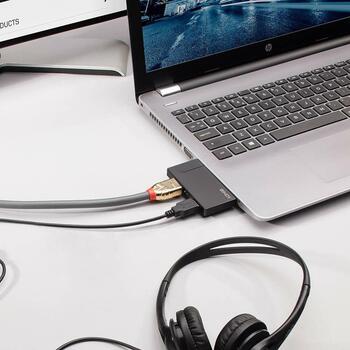 Lindy док-станция USB-C 43336 4K HDMI 1, USB 3.2 1, PD 3.0 100W, черный (43336)