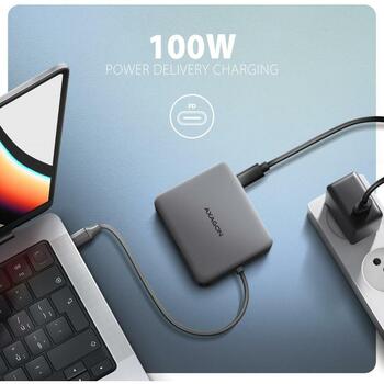 Axagon USB centrmezgls HMC-5HL 5in1 5Gbps, 2x USB 5Gbps, 1x HDMI, 1x RJ-45, 0.2m strāvas kabelis (HMC-5HL)