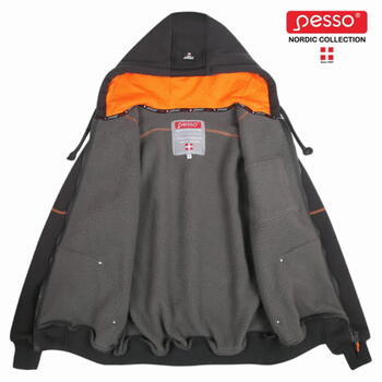 Pesso Куртка с капюшоном Portland PORTLAND_P-L, L, 420г/м², 65% полиэстер 35% хлопок, 2 кармана, молния, капюшон (PORTLAND_P-L)