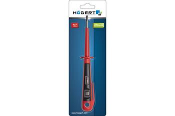 Hogert HT1S981 sprieguma testeris, 100-500V AC, 150mm, LED displejs, izolēts, ergonomisks (HT1S981)