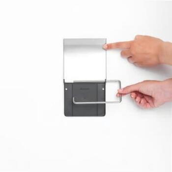 Brabantia держатель туалетной бумаги 385322, Matt Steel, коррозионностойкий, легкая загрузка, левая/правая (385322)