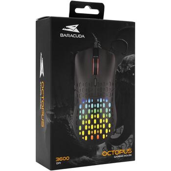 Baracuda Мышь BGM-021 OCTOPUS-B, 6D, 3600 DPI, 125 Гц, 1,5 м, 70 г, LED подсветка (BGM-021 OCTOPUS-B)