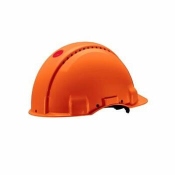3M Защитный Шлем PG30NUOR, 0.437кг, регулируемый, оранжевый, вентиляция, кнопка UVICATOR (PG30NUOR)