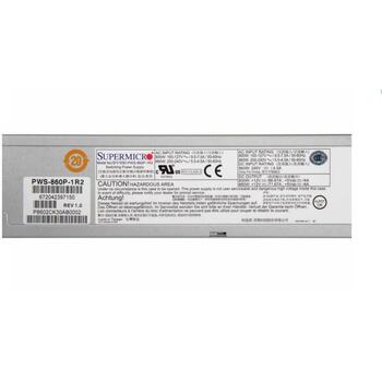 Supermicro сервер PWS-860P-1R2 860W 80 PLUS PLATINUM, резервный, 1U rack, 54.5 x 322 x 40.25mm (PWS-860P-1R2)