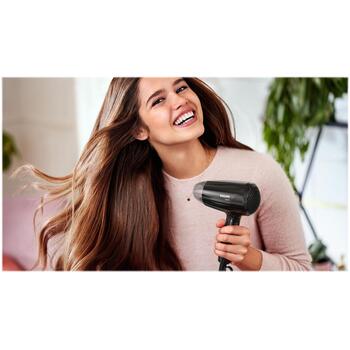 Philips Фен BHC010/10, 1200 Вт, 3 температурных режима, складная ручка, петля для подвешивания (BHC010/10)