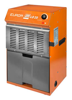Gaisa sausinātājs būvdarbiem pagrabam un mazām telpām 20L/24h 360W 4.8L 260m³/h higrostats LO20 372359 Eurom (372359)