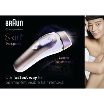 Braun IPL fotoepilators PL7147 Skin i-expert, 10 līmeņi, 400000 zibspuldzes, 3 režīmi, ādas toņa sensors, sejas uzlikts (PL7147)