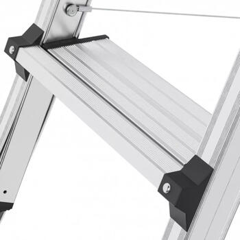Hailo TopLine TL100 038450100, teleskopiskās kāpnes, 3-5 pakāpieni, 309cm, 150kg, alumīnijs (038450100)