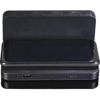 Denver Galda pulkstenis ECQ-103MK2 111131300070, melna, USB Type-C, digitālā ciparnīca, modinātājs (111131300070)
