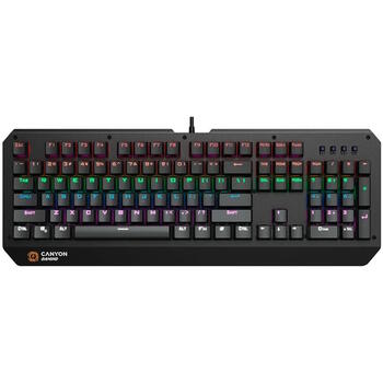 Vadu mehāniskā spēļu klaviatūra 104 taustiņi RGB apgaismojums 17 hot-keys USB Hazard GK-6 Melna CND-SKB6-US CANYON (CND-SKB6-US)