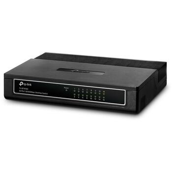 TP-LINK TL-SF1016D настольный коммутатор, 16x10/100Mbps, Auto MDI/MDIX, 2K MAC, без вентилятора, Plug and Play (TL-SF1016D)