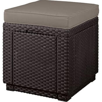 Садовый стул/ящик Cube с подушкой коричневый 29192157599 KETER (29192157599)