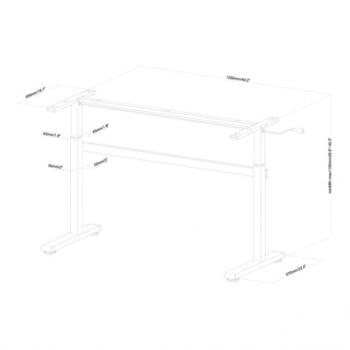 Sbox Statīvs MD-220, 700-1170mm, 1400x600mm, 40kg, tērauds, melna (MD-220)