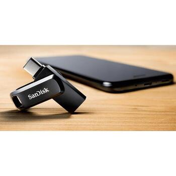 Sandisk Ultra Dual Drive Go USB zibatmiņas disks SDDDC3-256G-G46, 256 GB, 150 MB/s, USB Type-A, USB Type-C, pagriežams dizains (SDDDC3-256G-G46)