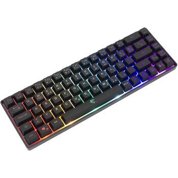 White Shark Klaviatūra RONIN-B-US, 68 taustiņi, Membrāna, USB 2.0, 1.5 m, Melna, LED apgaismojums, Programmējami taustiņi (RONIN-B-US)
