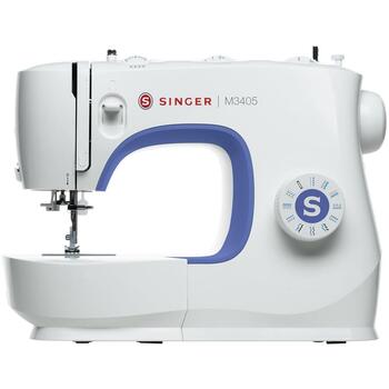 Singer Šujmašīna M3405, 23 dūrieni, 1 pogcaurums, automātiska vītne, regulējams dūriena garums, regulējams dūriena platums (M3405)