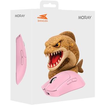 Baracuda компьютерная мышь MORAY-P, розовая, 3200 DPI, беспроводная 2.4 GHz, Bluetooth, 6 кнопок, 125 Hz, 65 г (MORAY-P)