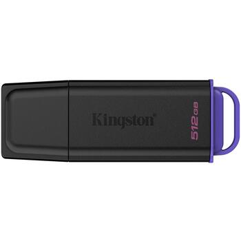 Kingston DataTraveler 512GB USB 3.2 Gen 1 DTXG2/512GB, 512GB, USB Type-A, Корпус, черный, фиолетовый (DTXG2/512GB)