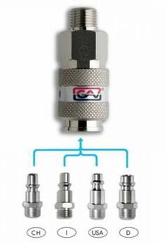 Gav ātrais savienojums UNI/2, 3/8'', ārējais, pneimoinstrumentu piederums (UNI/2)