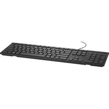 Dell KB216 клавиатура 580-ADHK, USB, QWERTY, черный, горячие клавиши, полноразмерная, компактная, прочная (580-ADHK)