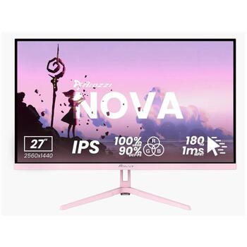 Arozzi monitors Nova AZ-NO-27T2K180-PNK, 27 collas, IPS, QHD, 180 Hz, 1 ms, 2560 x 1440, 350 cd/m², 2x HDMI, rozā (AZ-NO-27T2K180-PNK)