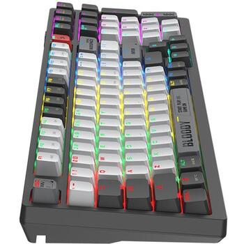 A4Tech Клавиатура A4TKLA47735, механическая, 98 клавиш, серый, BLMS красный, USB, 2.4G, Bluetooth 5.1, подсветка (A4TKLA47735)