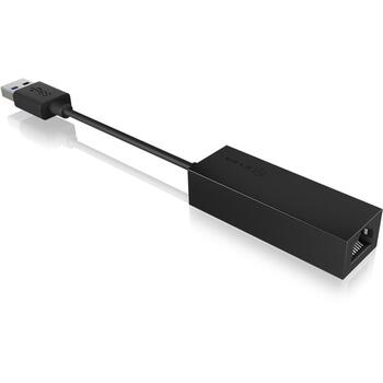 Raidsonic USB 3.0 (A-Tipa) uz Gigabit Ethernet adapteris IB-AC501a, 1x Gigabit Ethernet, USB 3.0, kompakts dizains (IB-AC501a)