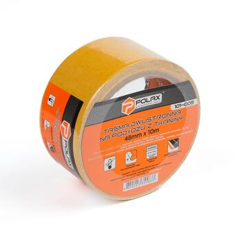 Divpusējā līmlente uz auduma bāzes 48mm x 10m, Polax (101-005)