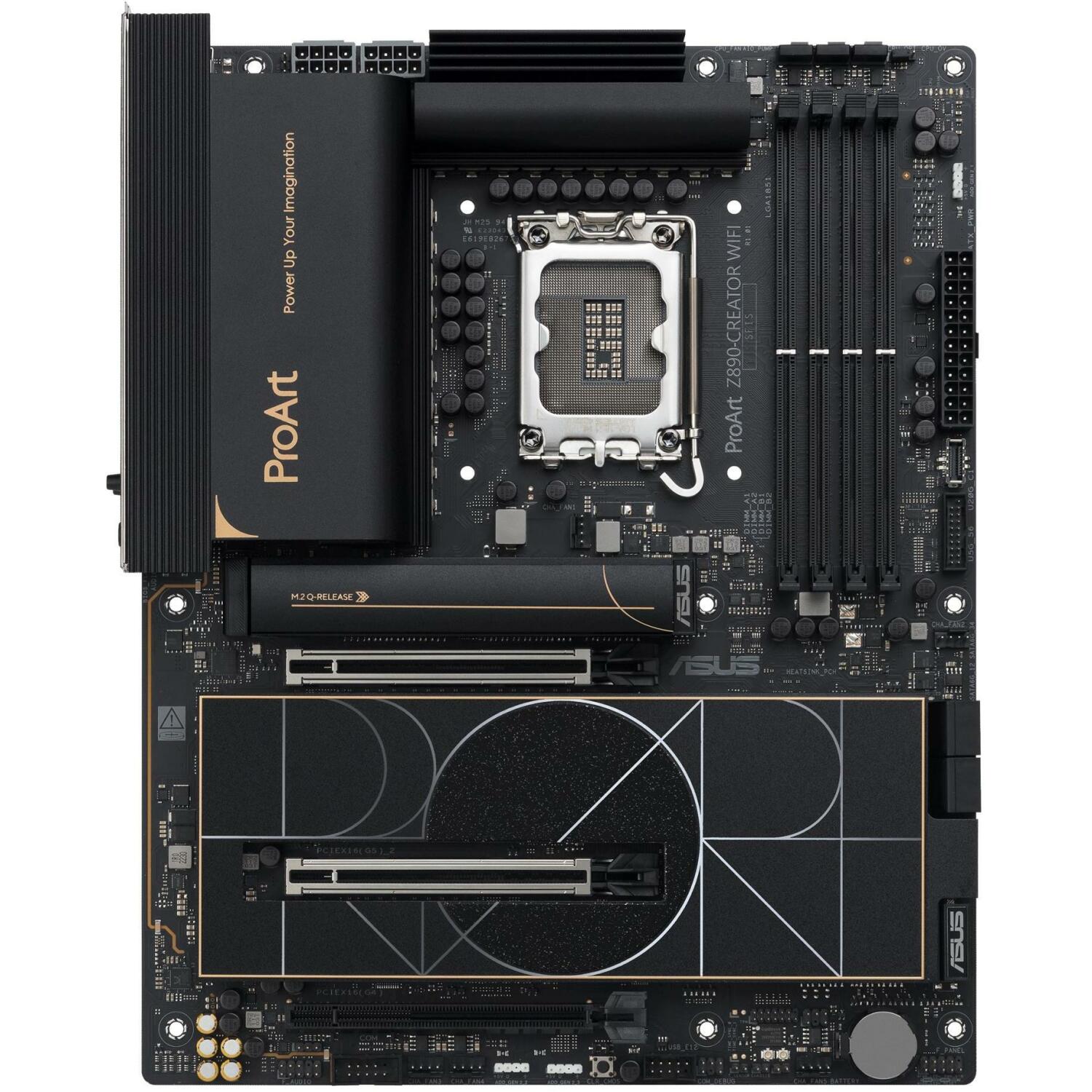 Asus настольная плата PROART Z890-CREATOR WIFI, LGA 1851, DDR5, 192 ГБ, 5 M.2, 10 Гбит, 2.5 Гбит, Wi-Fi 7, 3 Thunderbolt (PROART Z890-CREATOR WIFI)