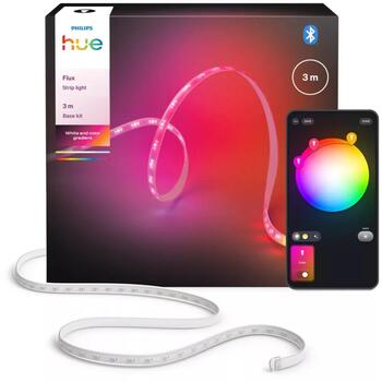 Philips Hue светодиодная лента Flux 8721103087812, 12 Вт, 3 м, 1200 лм, 6500 К, IP20, Zigbee, Регулируемая (8721103087812)