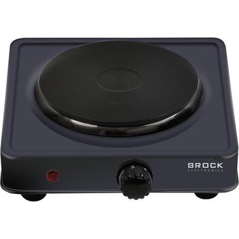 Brock EP 100 BK Mini plīts, 1 elektriskā sildvirsma, 1000 W, 220–240 V, 50/60 Hz, 15,5 cm, melna (EP 100 BK)